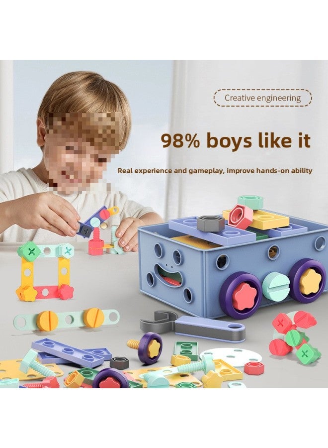 Children's Screw Disassembly Toy Twist Nut Removable Building Blocks Baby 3 To 6 Years Old Early Education Male-Color:Styling Flakes + 4-piece Tool Set (without Box)-Specifications:10 Pairs Of Screws And Nuts  - Image 3