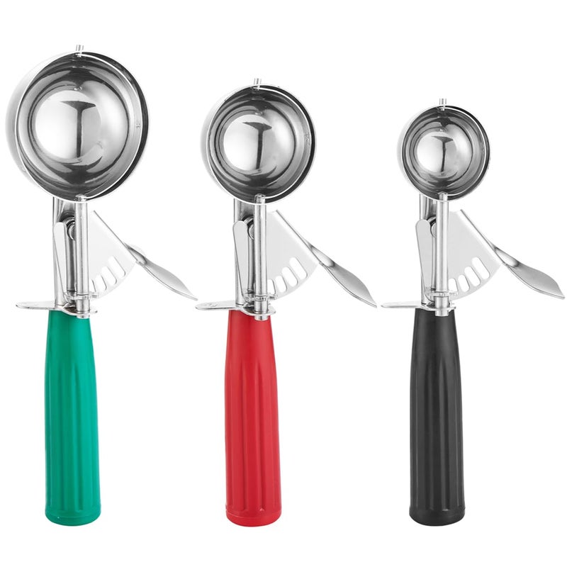 Saebye Cookie Scoop Set, Ice Cream Scoop Set, Cookie Scoops for Baking, Multiple Size Large-Medium-Small Size Disher, Professional 18/8 Stainless Steel Cupcake Scoop - Image 1