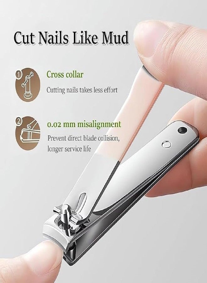 Kychex Professional Stainless Steel Nail Clipper Set, 4-Piece Manicure Pedicure Kit with File and Cuticle Pusher - Image 5