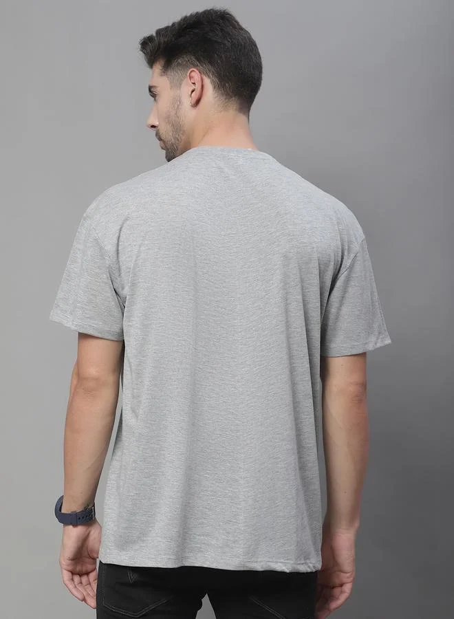 Take Two Men Grey Oversized Graphic Print T-Shirt By Door74