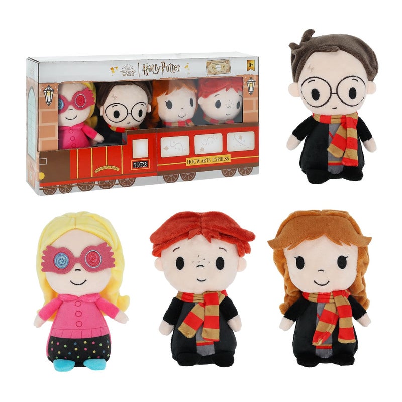 KIDS PREFERRED Harry Potter Toys Ron Weasley Hermione Granger Luna Lovegood Plush Set Hogwarts Stuffed Animal Collection