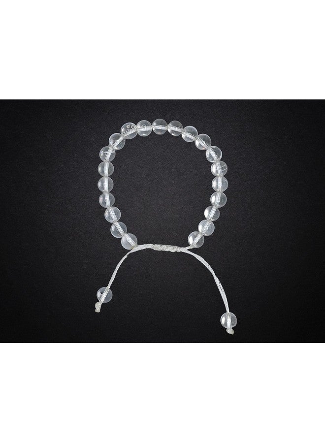 Crystal Heaven Certified Natural Healing Bracelet For Women Men - Aaa Grade Original Healing Gemstone Adjustable Bracelet For Yoga Reiki Meditation Feng Shui (Clear Quartz) - Image 3