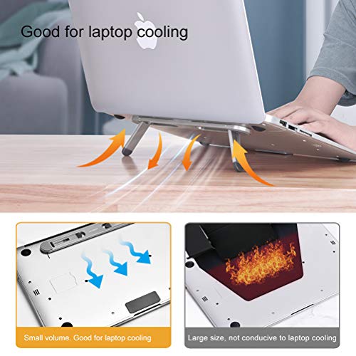 nediea Laptop Stand for Desk,Laptop Cooling Stand,Keyboard Riser, Ergonomic Laptops Elevator for Desk, Laptops Riser Compatible with MacBook Air Pro, with Dell, with HP, More 10-15.6” Computer - Image 3