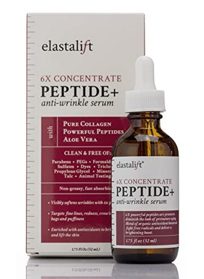 elastalift Peptide Facial Serum Moisturizer Skin Care Oil For Face Wrinkles Fine Lines & Puffiness. Moisturizing 6X Peptide Concentrate Serum W/Collagen Plumps Lifts Evens Skin Tone 1.75 Fl Oz - Image 1