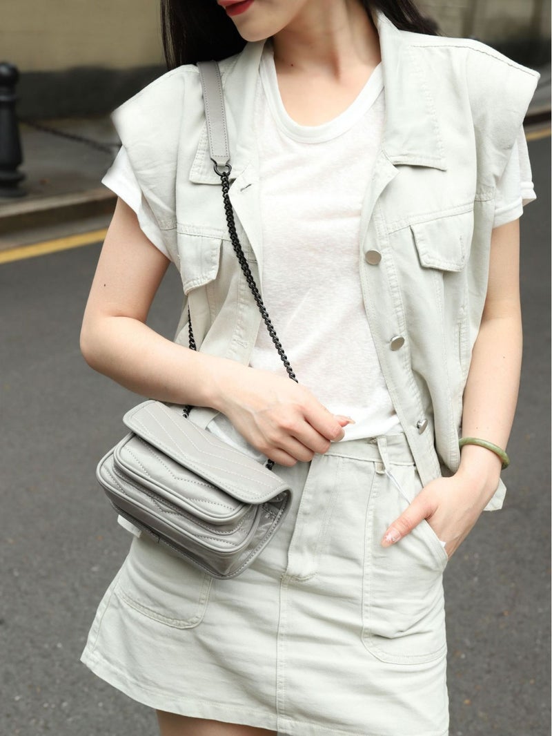 Genuine Leather Bag Women'S Crossbody Bag Poplar Grove Hobo High-End Messenger Bag Shoulder Chain Bag - Image 5