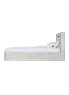 DANUBE HOME Danube Home Tisley King Bed With Under Bed Storage Sturdy Modern Design Wooden Double Bed Frame Furniture L 216.4 x W 188.5 x H 100 cm L.Oak/White Faux Marble  - Image 5
