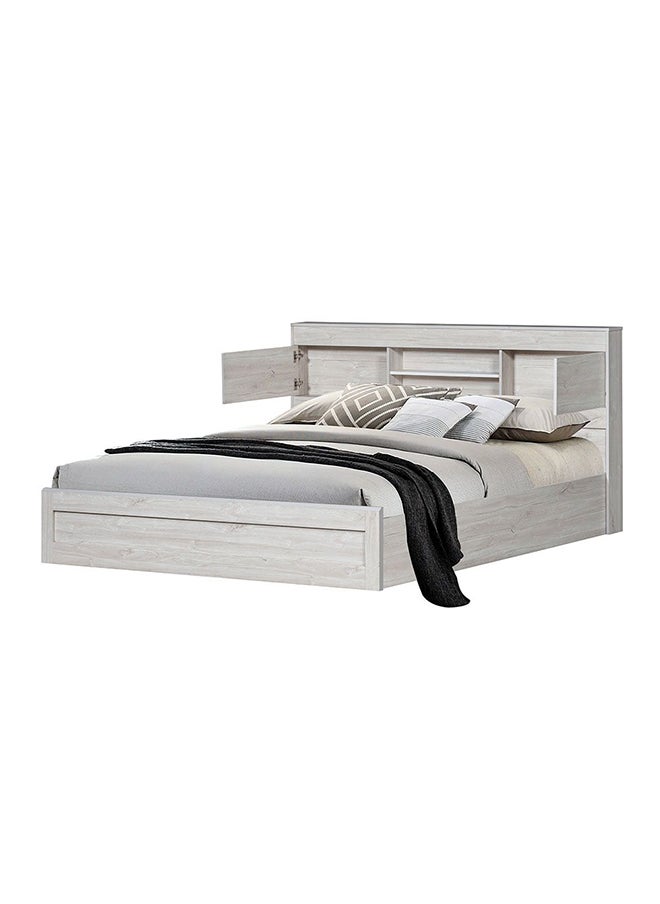 Danube Home Tisley King Bed With Under Bed Storage Sturdy Modern Design Wooden Double Bed Frame Furniture L 216.4 x W 188.5 x H 100 cm L.Oak/White Faux Marble - pzsku/Z109E558CAC37EEB94ED3Z/45/_/1713973038/c7efbc34-2252-46c3-a3da-cb084ccd2816