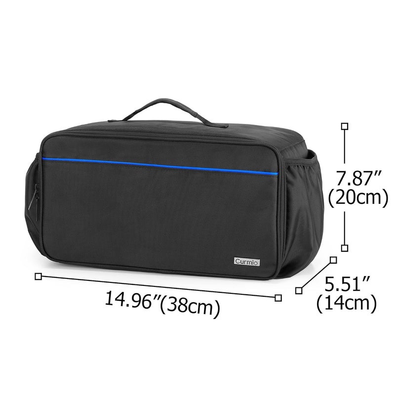 CURMIO Game Disc Storage Bag Holds Up to 24 Discs, Game Disk Travel Case Compatible for PS5/PS4/PS4 Pro/PS3/Xbox One/Xbox 360//Xbox Series X/S, Blue Stripe(Bag Only) - Image 5