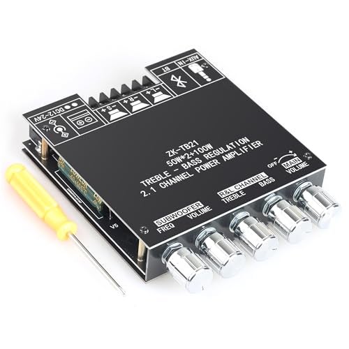 UwayKey ZK-TB21 Bluetooth Amplifier Board 2.1 Channel,50W+50W+100W Power Output Class D AMP Module with Dual TPA3116D2 Chip (ZK-TB21) - Image 1
