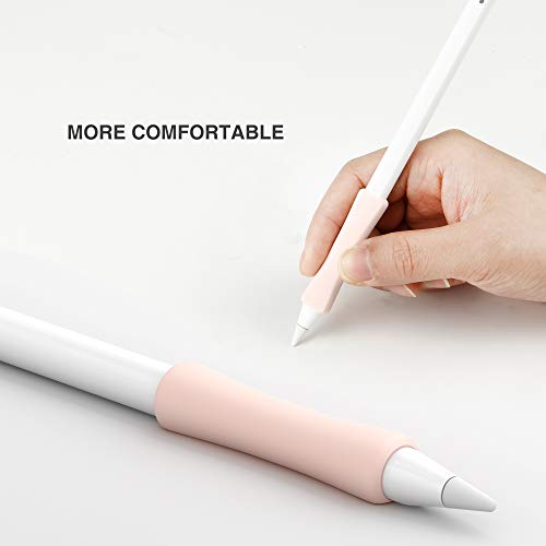 ELETIUO 3 Pack iPencil Grips Case Cover Silicone Sleeve Holder Compatible with Apple Pencil (USB-C)&Apple Pencil (2nd Generation),iPad Pro 11 12.9 inch 2018(White, Pink, Purple) - Image 5
