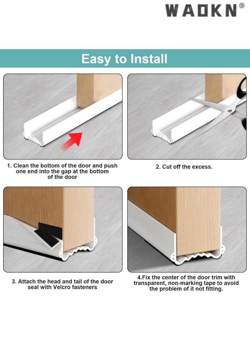 دبليو أيه أو كي أن 100 سم باب سدادة ، بولي كلوريد الفينيل الباب السفلي الختم ، ختم مزدوج ، حار اكتساح ، قطع ، ومكافحة الحشرات ، عزل الصوت ، باب سدادة ، متعددة الوظائف . - Image 5