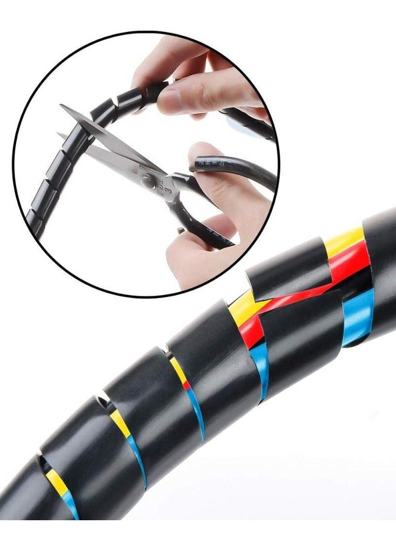 HASANAT ESSENTIALS Essentials Spiral Wire Wrap Tube Pc Manage Cable For Computer Car Cover Sleeve wire sheath,cord bundler wire wrap, spiral hose wrap 8mm 10 meter - Image 2