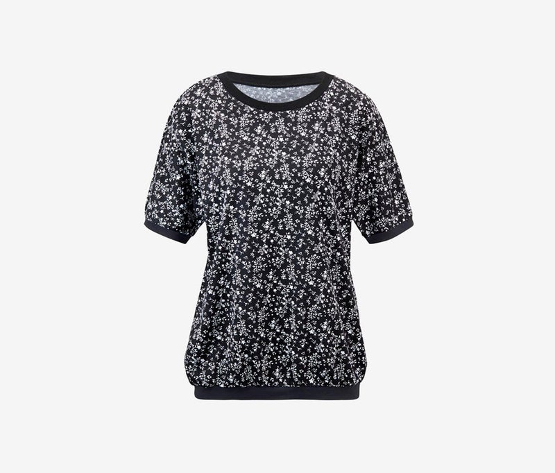 Tchibo Women Crew Neck Floral Print Long Sleeve, Black  - Image 4