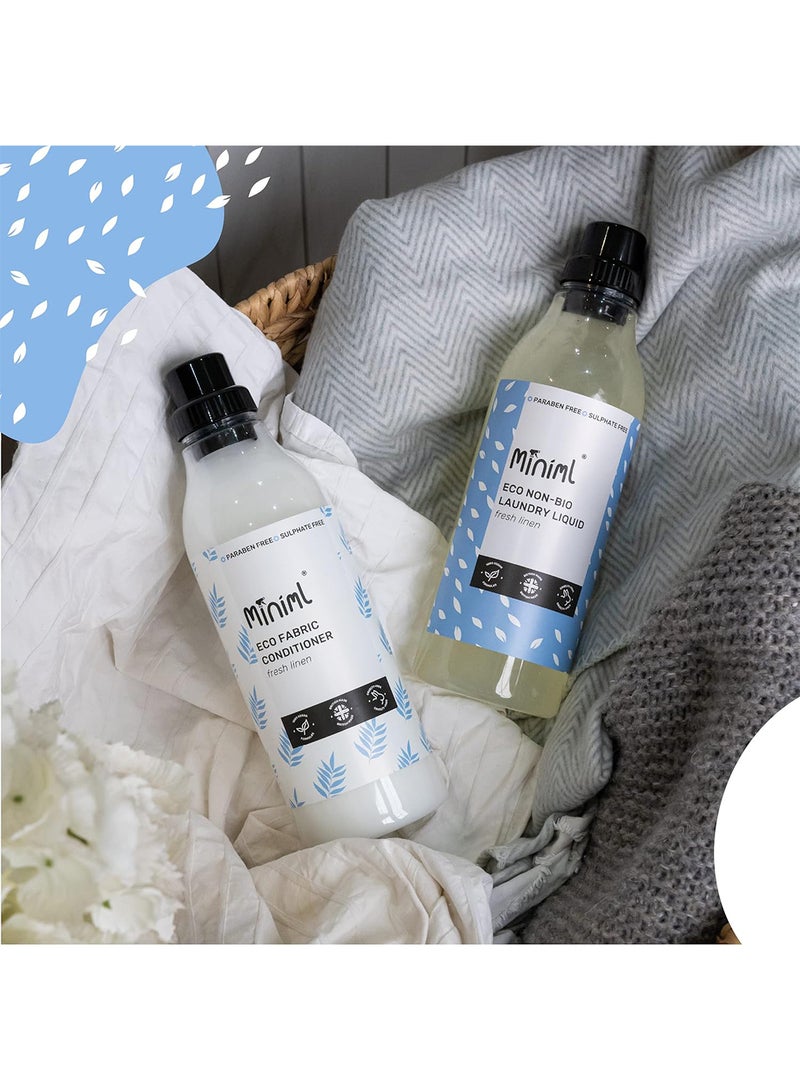Miniml Eco Laundry Liquid Washing Detergent 1L - Natural Non Bio Fresh Linen Scented Clothes and Fabric Softener for Machine or Delicate Hand Cleaning - 100% Vegan & Cruelty Free (33 Washes) - Image 2