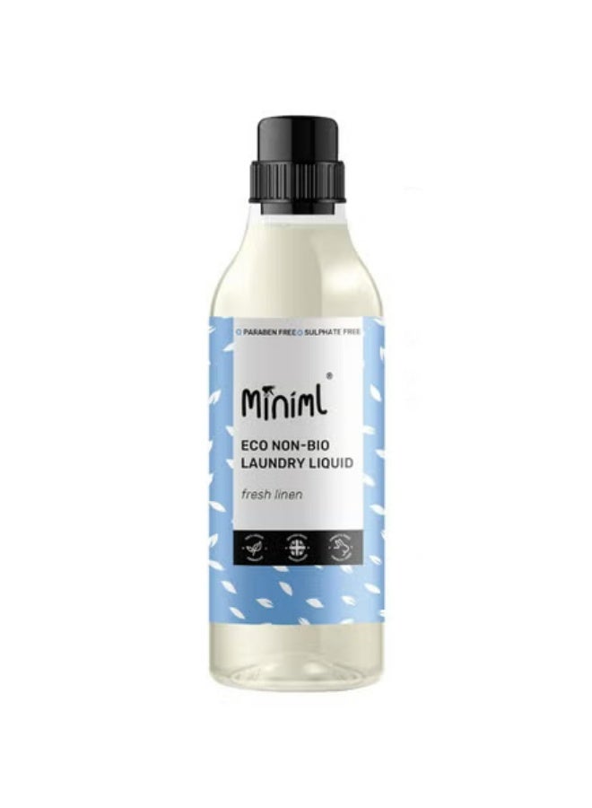 Miniml Eco Laundry Liquid Washing Detergent 1L - Natural Non Bio Fresh Linen Scented Clothes and Fabric Softener for Machine or Delicate Hand Cleaning - 100% Vegan & Cruelty Free (33 Washes) - Image 1