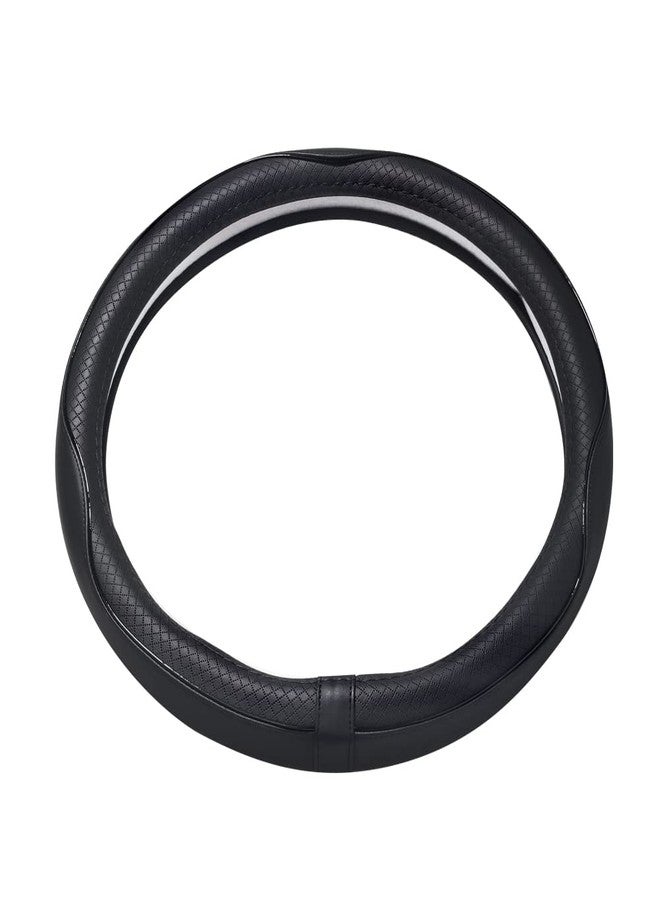 Reswish ESEWALAS Universal Car Steering Wheel Cover,Anti-Slip Leather Steering Wheel Cover,Sports Style Steering Wheel Protector,Car Interior Accessories Auto Steering Wheel Covers (Black) - Image 3