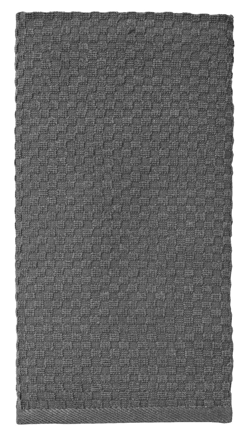 COTTON CRAFT Amazing Kitchen Towels - Set of 8 Terry Towel - 100% Cotton Euro Café Waffle Weave Dish Towel Set - Soft Absorbent Quick Dry Low Lint Reusable Pantry Bar Cleaning Cloth - 16x28 - Charcoal - Image 3