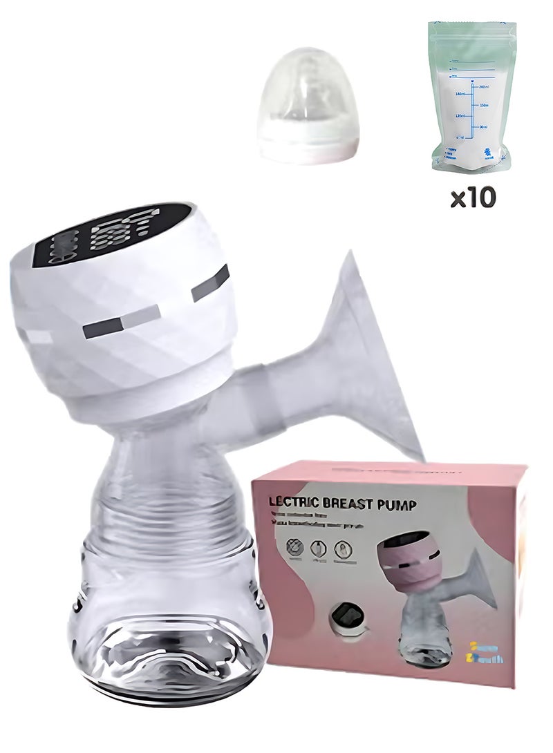 EzzySo مضخة ثدي كهربائية 106° تصميم مريح ضخ فعال صامت نوع مضخة مضادة للتدفق شحن Type-C محمولة ومريحة للأمهات المرضعات - Image 1