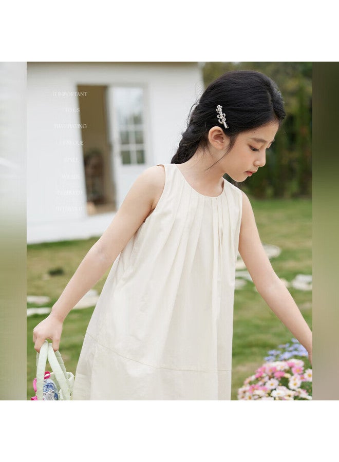 Luson Chen Da Zhu Girls' Summer Dress, New Style Children's Dress, Fashionable And Stylish Little Girl's Long Dress, Puff Sleeves - Image 2