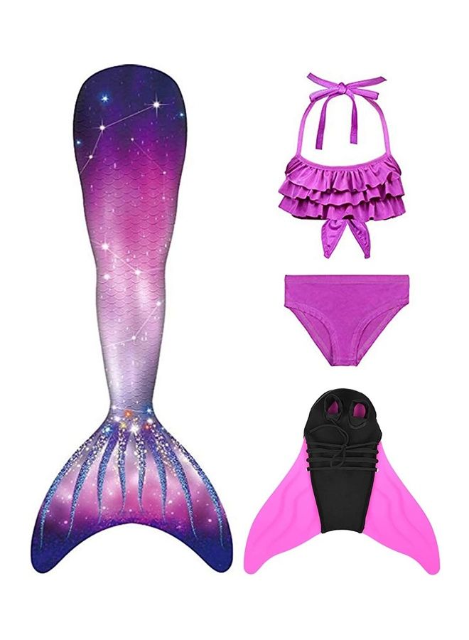 NIBEMINENT 4-Piece Mermaid Cosplay Costume Set 140cm - Image 1