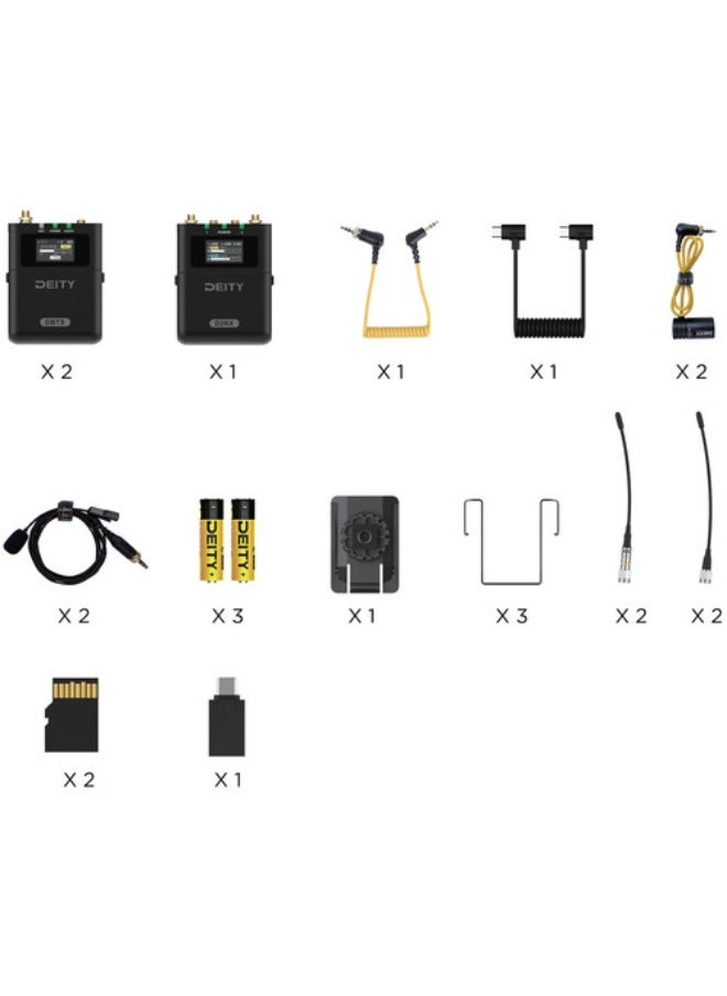 Deity Microphones Theos Digital 2-Person Camera-Mount Wireless Omni Lavalier Microphone System (550 To 663 MHz)