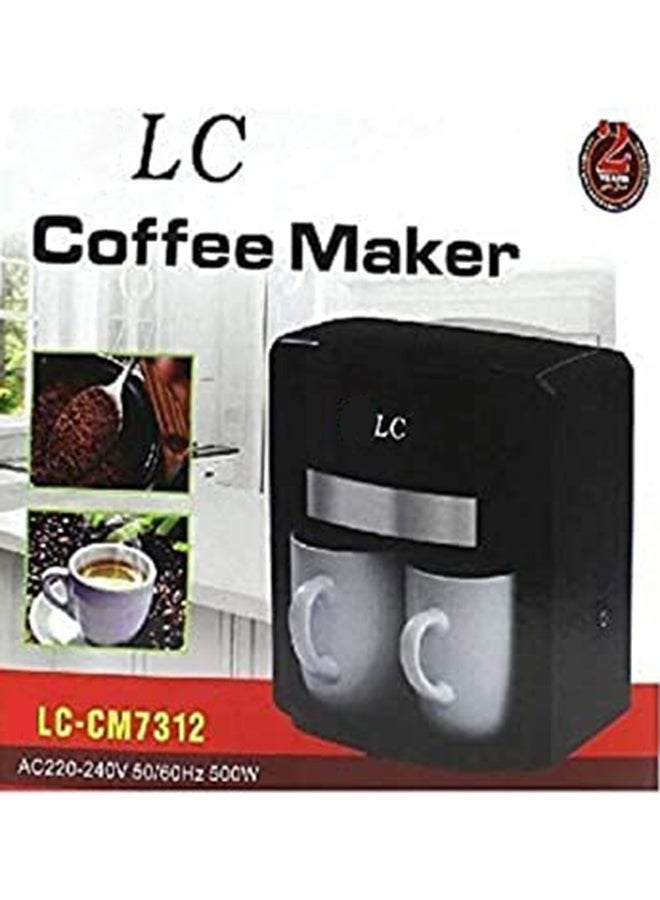 ال سي صانعة قهوة كهربائية 500 واط مع كوبين - Image 1
