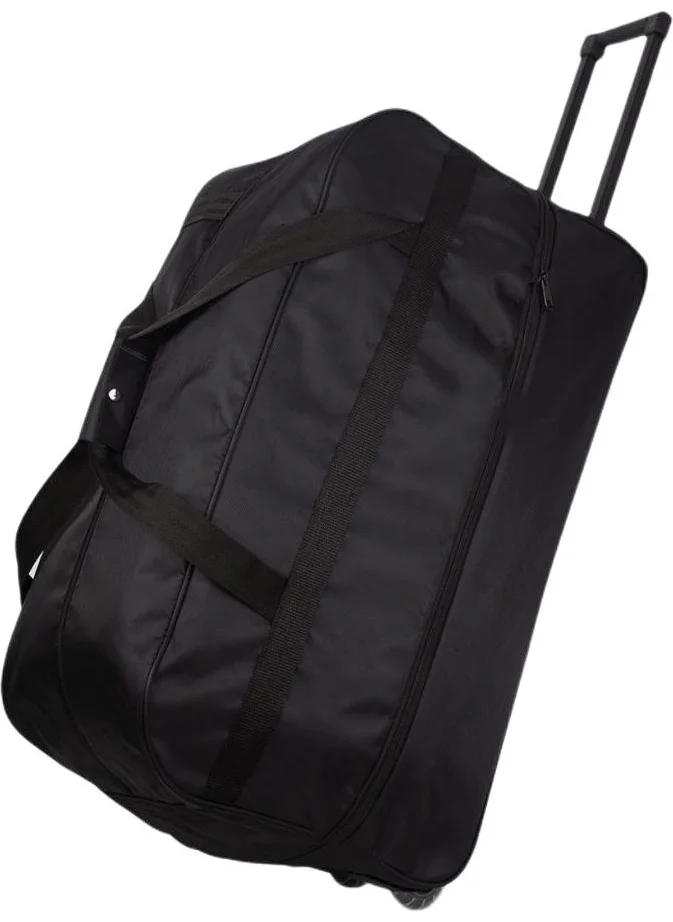 Başkent Çanta Başkent Bag Black 3-Wheel Bellows Large Size Fabric Suitcase