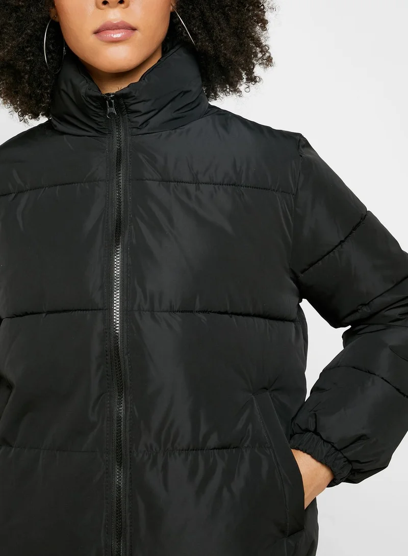 FOREVER 21 Zip Through Puffer Jacket
