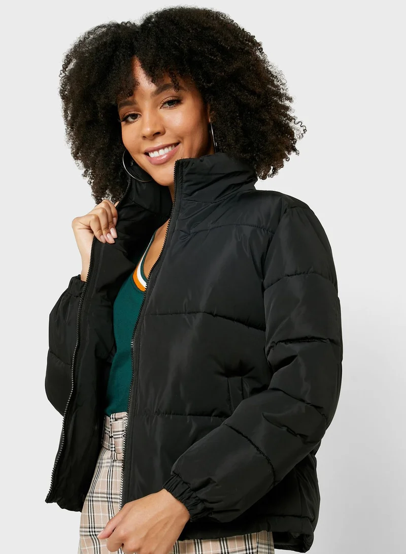 FOREVER 21 Zip Through Puffer Jacket