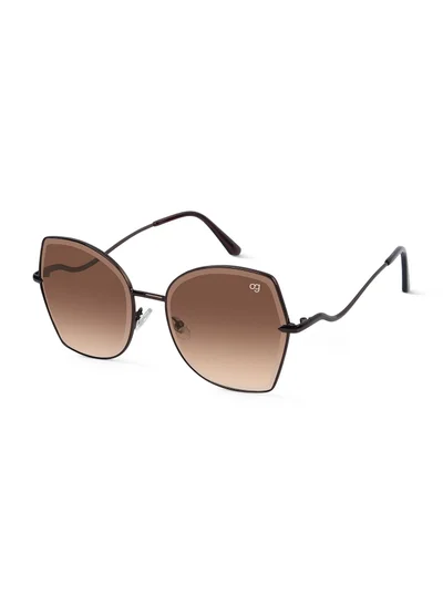 Woggles Latest & Stylish UV Protected Brown Oversized Sunglasses for Women