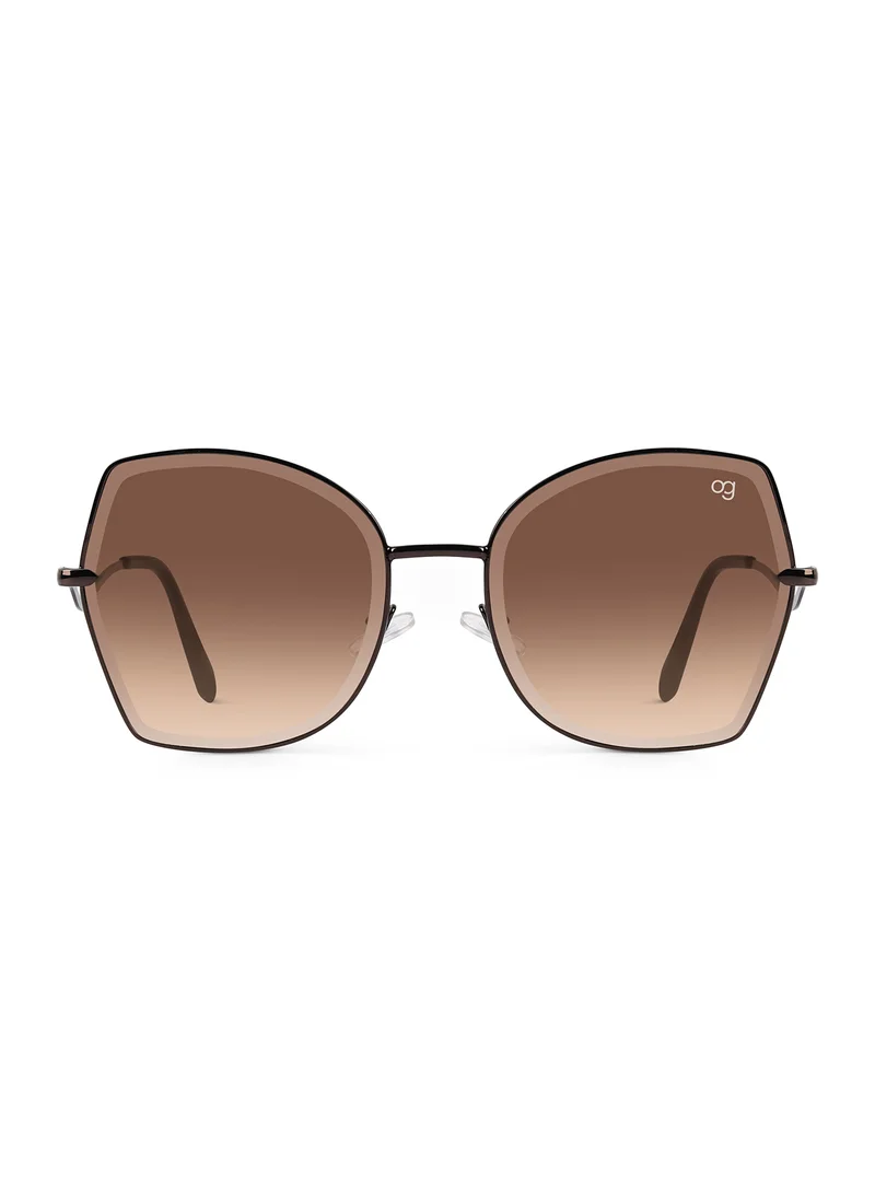 Woggles Latest & Stylish UV Protected Brown Oversized Sunglasses for Women