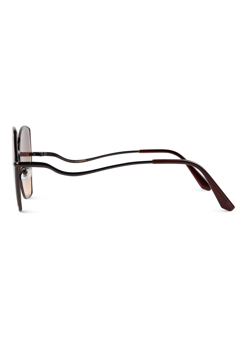 Woggles Latest & Stylish UV Protected Brown Oversized Sunglasses for Women