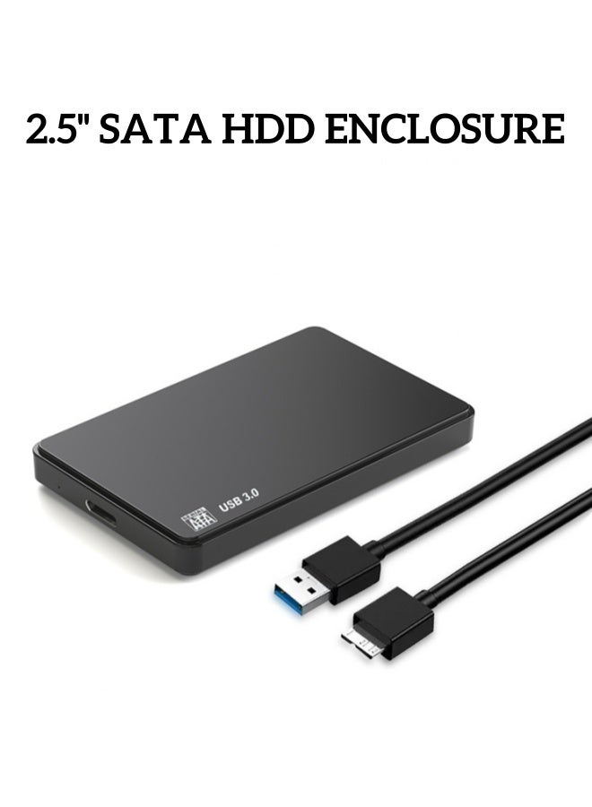 علبة قرص صلب خارجي USB 3.0  بوصة2.5مقاس  SATA لـ HDD/SSD، حافظة أقراص صلبة للكمبيوتر المحمول/المكتبي، نسخ احتياطي للبيانات وتخزين محمول - تركيب بدون أدوات، تصميم مقاوم للصدمات - Image 1