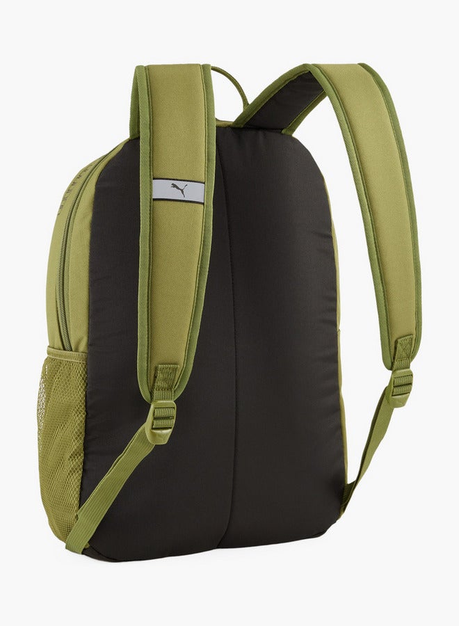 PUMA Logo Print School Backpack with Adjustable Shoulder Straps and Zip Closure  - Image 2
