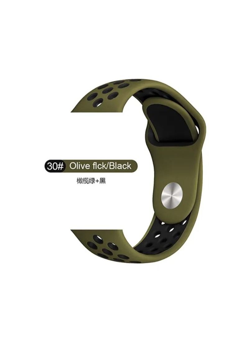TWEGGON - Apple Watchband Compatible with 42mm(Series 10)/41mm/40mm/38mm Dot Apple Watch Strap for Apple Watch All Series Green/Black - Image 1