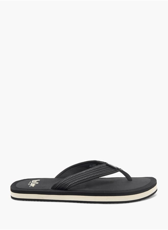 Lee Cooper - Mens Logo Print Thong Slippers - Image 1