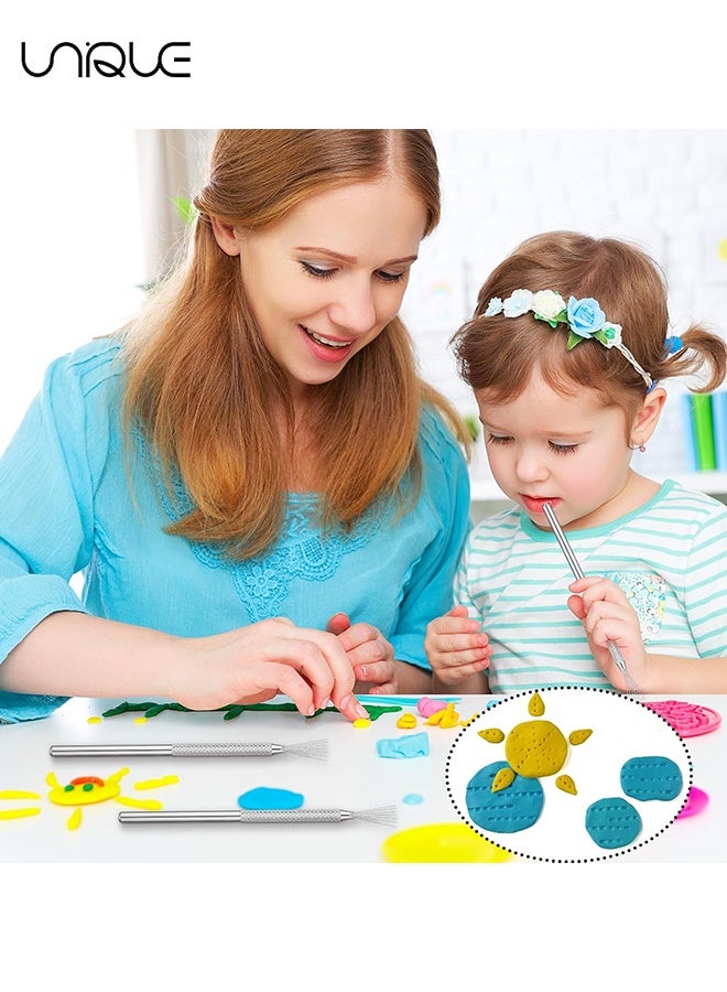 Unique 2 Pcs Clay Texture Tools - Liner Brush for Nails Gel Dotting Tool Nail Art Air Dry Clay Tool, Sculpting Pottery Carving Tools Nail Art Line Painting Wire Drawing Pen - Image 5