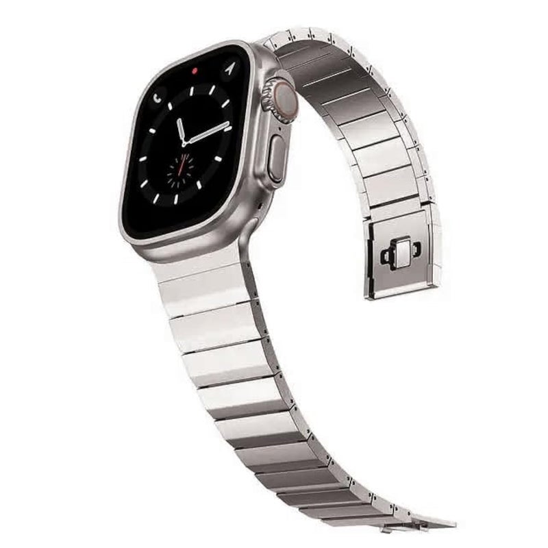 Titanium Magnetic Band Compatible with Apple Watch Ultra 49mm/45mm/44mm/42mm/41mm/40mm/38mm, Synsing Titanium Metal Strap – Adjustable Wristband - Image 1