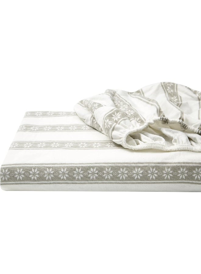 Eddie Bauer - Queen Sheets, Cotton Flannel Bedding Set, Brushed For Extra Softness, Cozy Home Decor (Snowflake Fair Isle, Queen) - Image 5