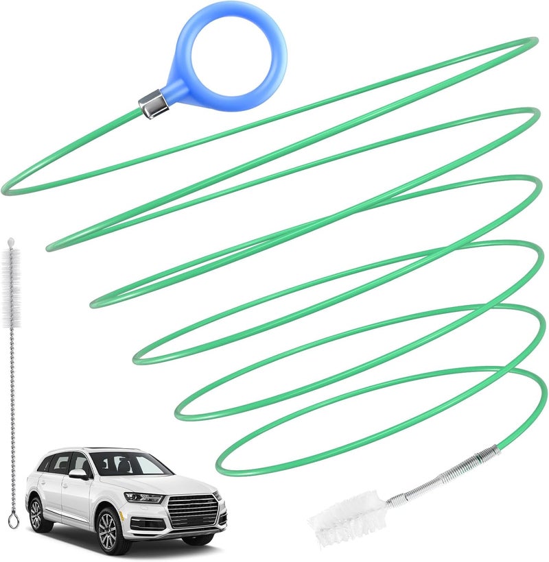 ecocstm Auto Sunroof Drain Cleaning Tool, 118 Inch Flexible Tube Cleaning Brush, Flexible Drain Brush Extra Long Pipe Cleaners for Car, Car Drain Dredge Cleaning Scrub Brush for Drains, Sewers, Windshields - Image 1