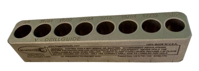 BIG GATOR TOOLS Standard V-DrillGuideÂ® (33/64"-5/8") - Big Gator Tools Drill Bit Guide - STD3000DGNP - Image 1