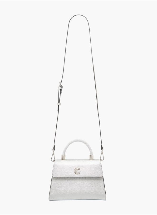 Le Confort Women Textured Satchel Bag with Detachable Strap and Flap Closure  - Image 2