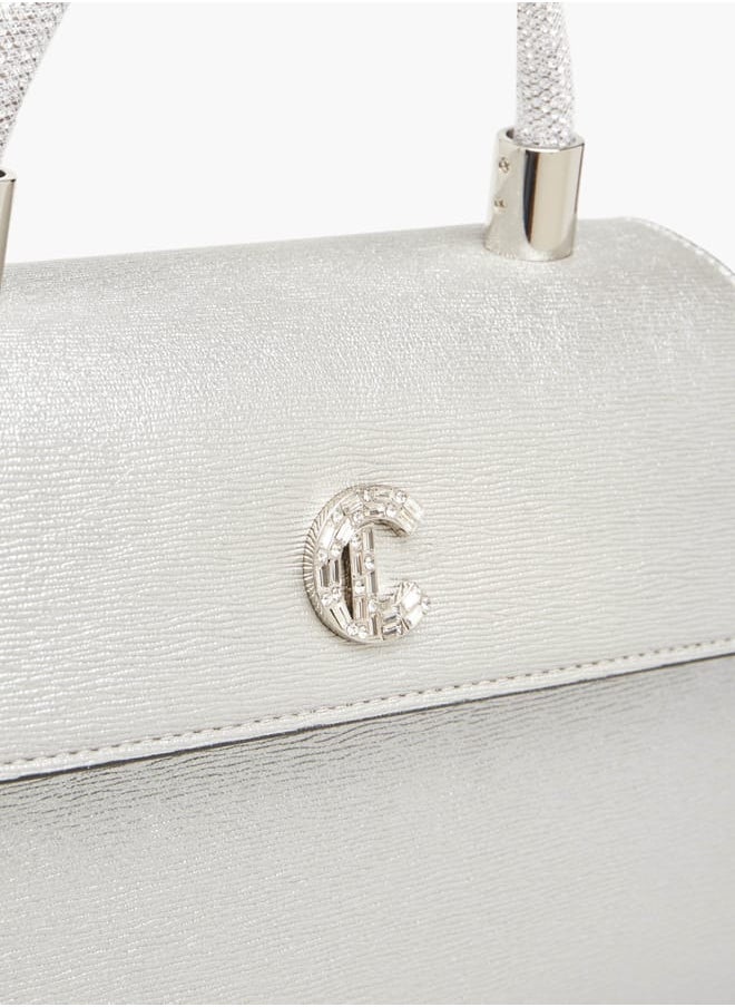 Le Confort Women Textured Satchel Bag with Detachable Strap and Flap Closure  - Image 4