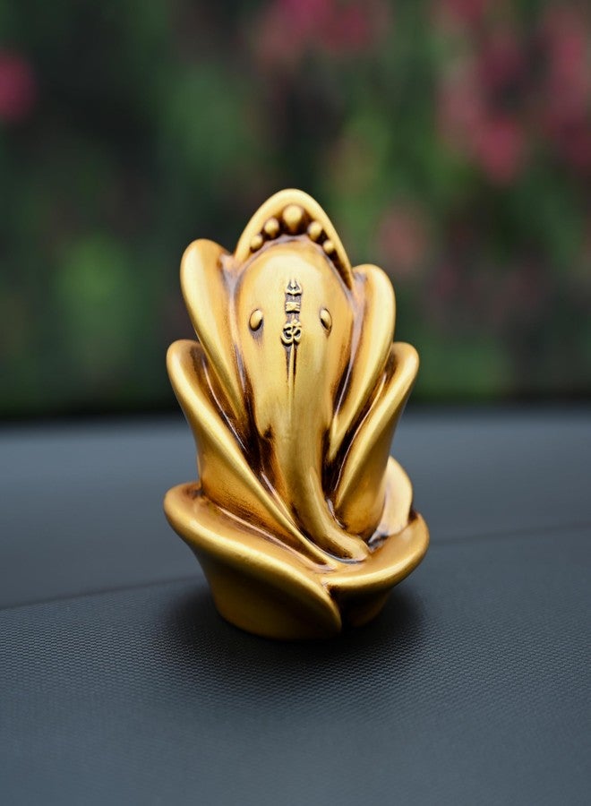 Artarium Antique Rose Ganesha Statue (3 Inch), Ganpati Figurine for Car Dashboard, Home and Living Room Decor, Ganesh Idol Spiritual Gift for Men Women - Image 3