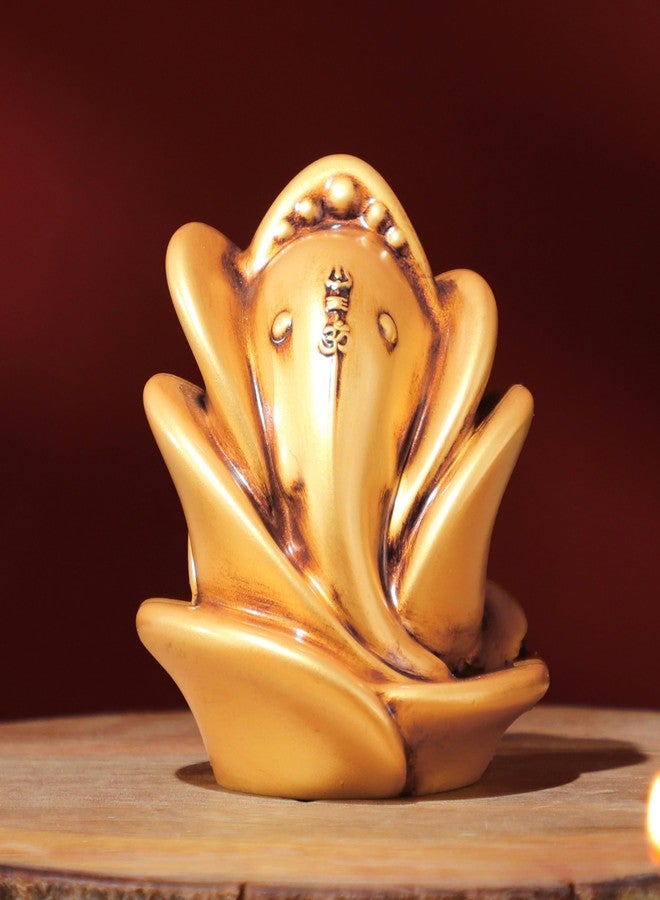 Artarium Antique Rose Ganesha Statue (3 Inch), Ganpati Figurine for Car Dashboard, Home and Living Room Decor, Ganesh Idol Spiritual Gift for Men Women - Image 1