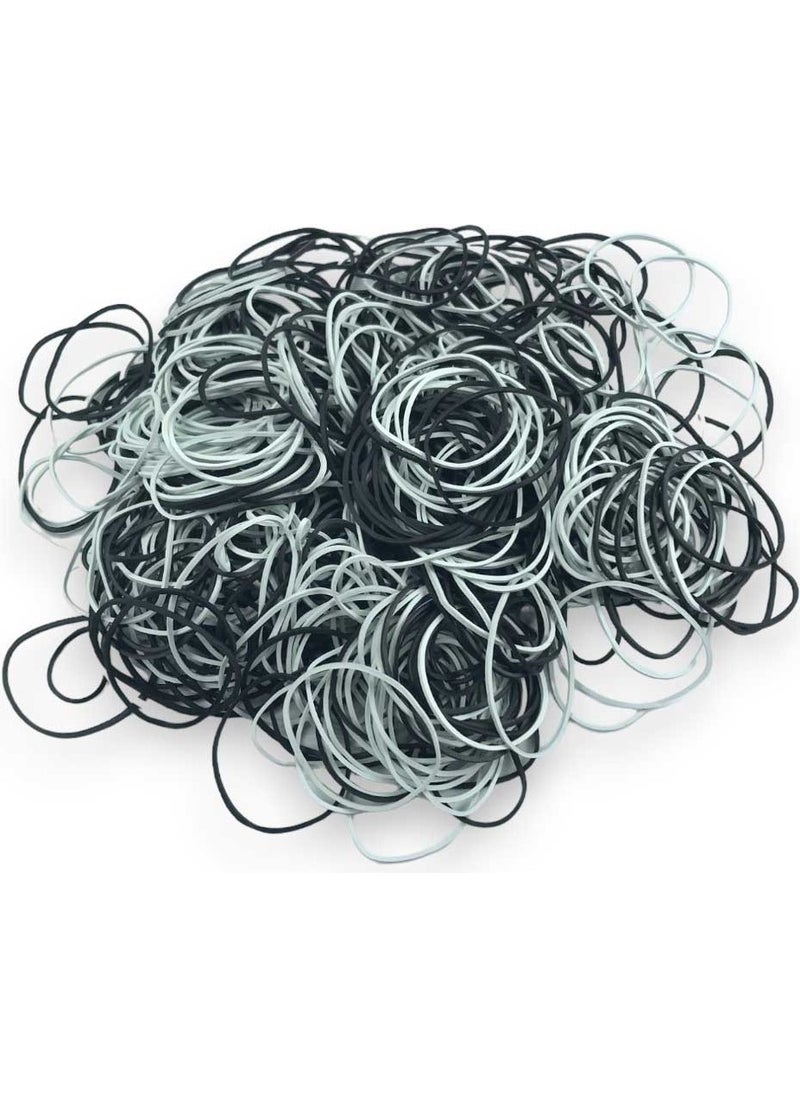 Ekoset 500 Pieces Black and White Money Elastic 70 mm  - Image 2
