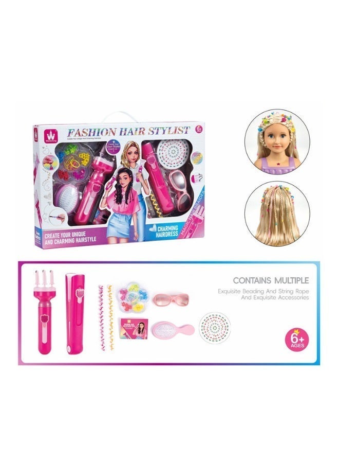 Twisoo Fashion Hair Stylist Automatic Hair Braider Kit for Girls | Electric Hair Braiding Machine | DIY Hair Styling Set with Beads, Threads & Hair Accessories | Beauty Salon Toy | Gift for Kids 6+ - Image 5