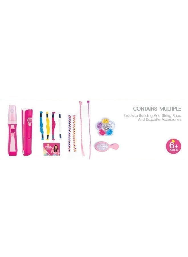 Twisoo Fashion Hair Stylist Automatic Hair Braider Kit for Girls | Electric Hair Braiding Machine | DIY Hair Styling Set with Beads, Threads & Hair Accessories | Beauty Salon Toy | Gift for Kids 6+ - Image 4