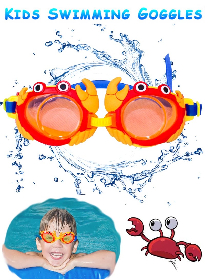 QUTOOB Swim Goggles for Kids Super Cute Swimming Goggles With Clear and Wide Vision, No Leaking Swimming Goggles UV Protection Swim Eye Wear Glasses, , Soft And Durable Swimming Goggles For Children - Image 1