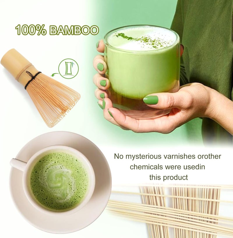 Maredash Matcha Whisk Set,Matcha Whisk,Matcha Set,Bamboo Whisk,Matcha Kit,Chasen Matcha Stirrer,Made from 100% Natural Bamboo,Durable and perfect for making matcha tea - Image 5